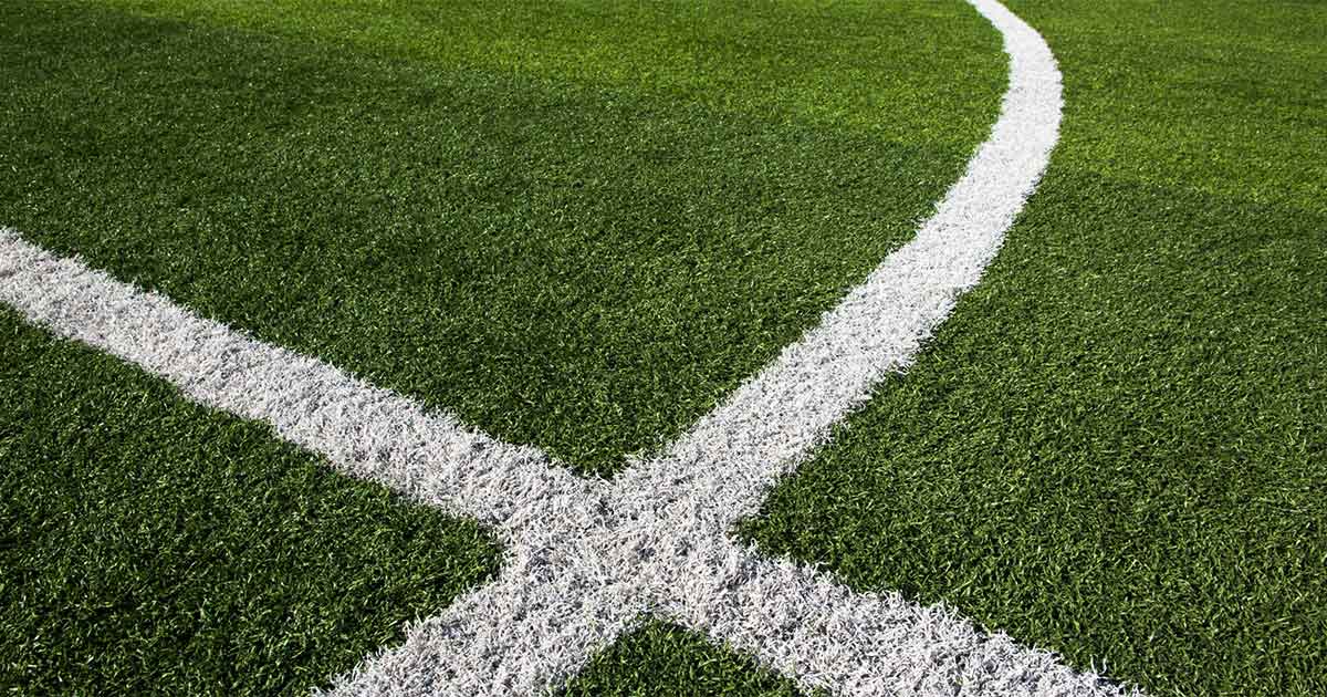 Grüner Fußball Rasen